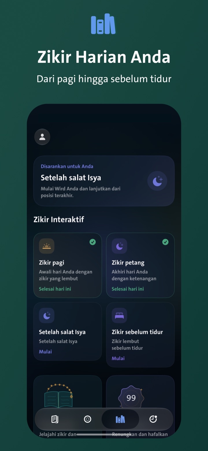 Pustaka zikir dari pagi hingga sebelum tidur