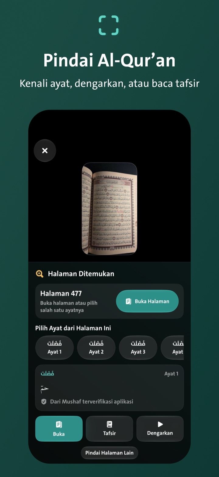 Mengenali ayat dari foto halaman Al-Qur’an